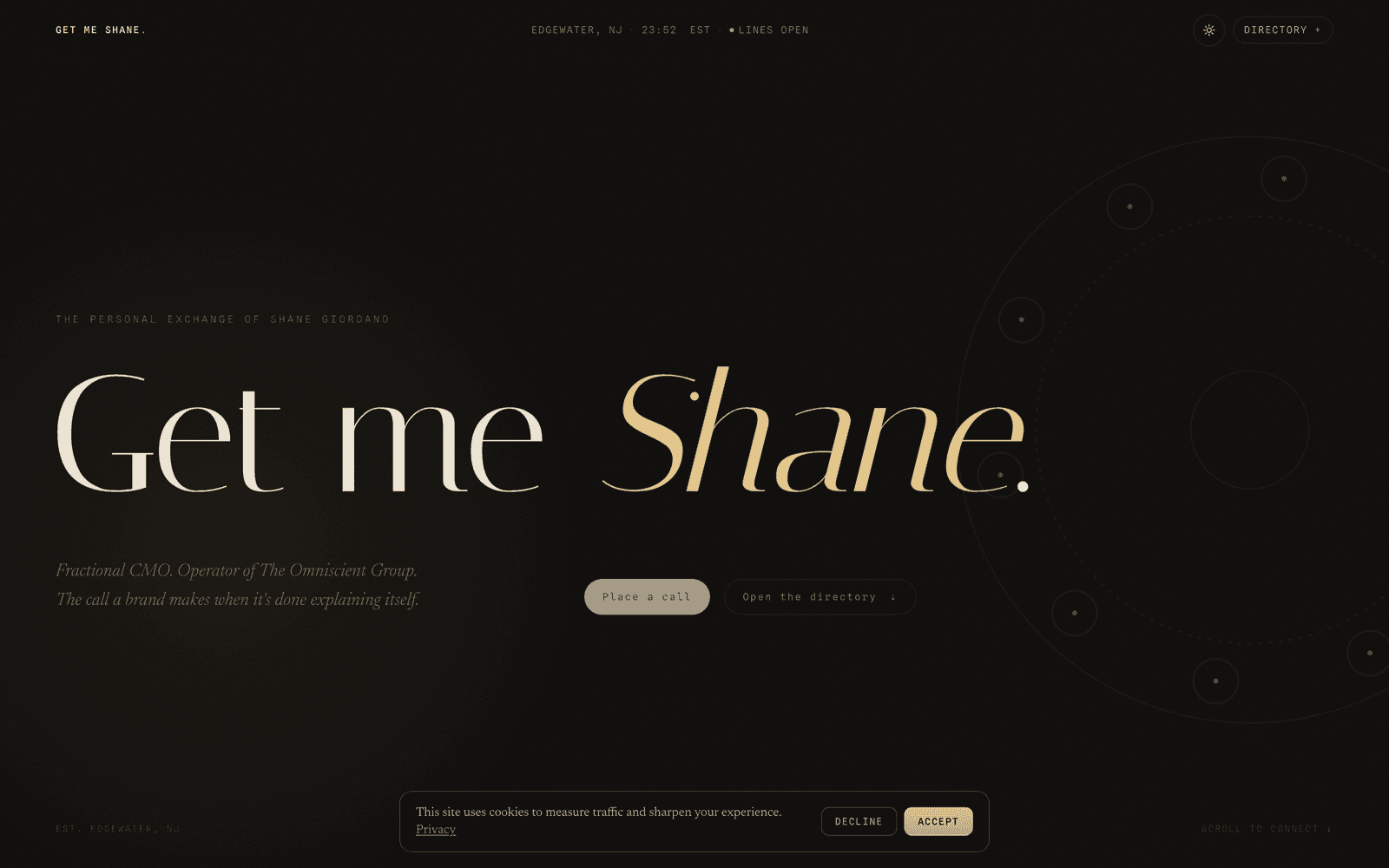 getmeshane.com personal hub