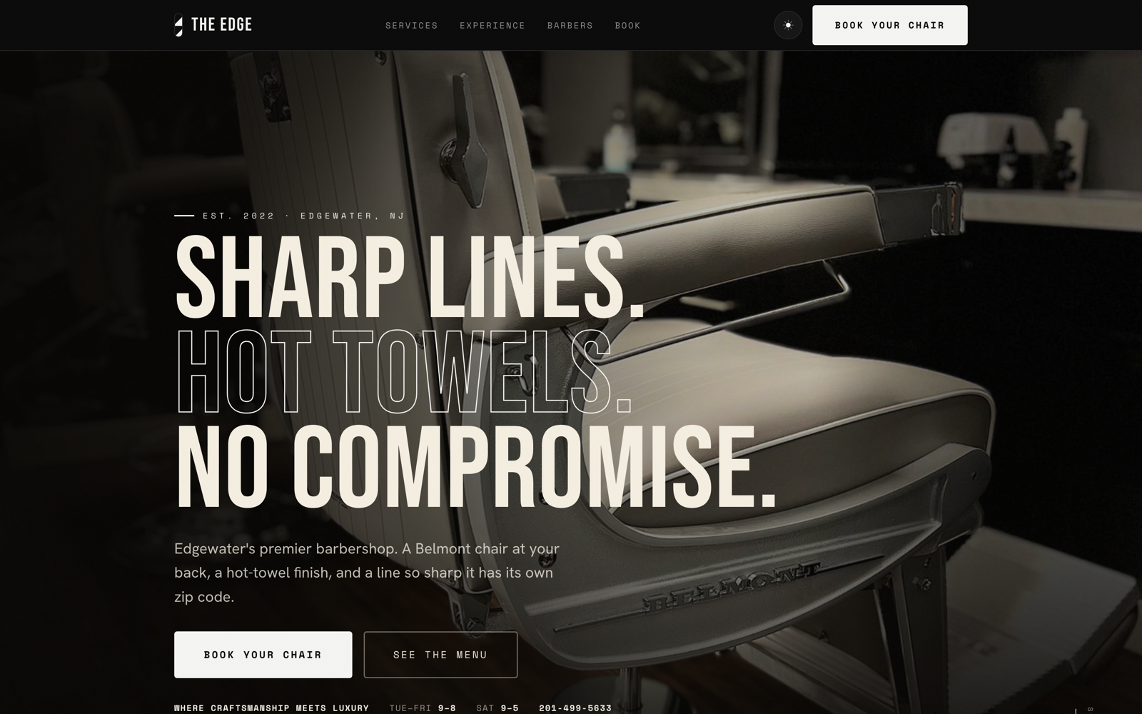 The Edge Barbershop homepage