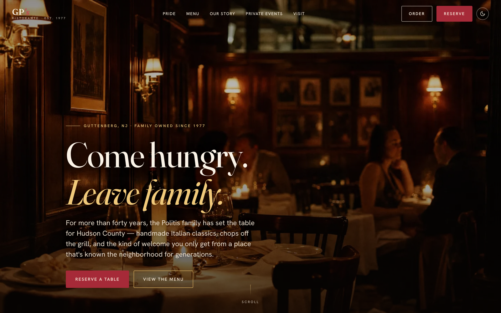 GP's Restaurant homepage